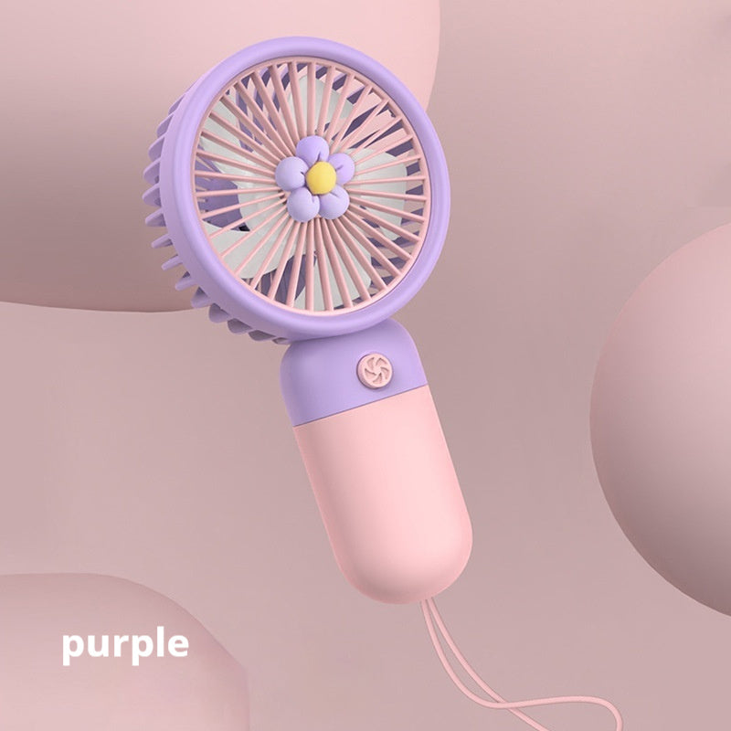Small Handheld Fan Cute Candy Color Portable Student Gift