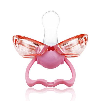 Cross-border supply Rompbaby thumb-shaped pacifier automatic closing dust-proof silicone play mouth