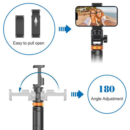 Iphone 16/15/14/13 Compatible Tripod, 62 Inches, Upgraded Version with Remote Control, Easy to Travel & Stable Camera Accessories Selfie Cellphone Smartphone