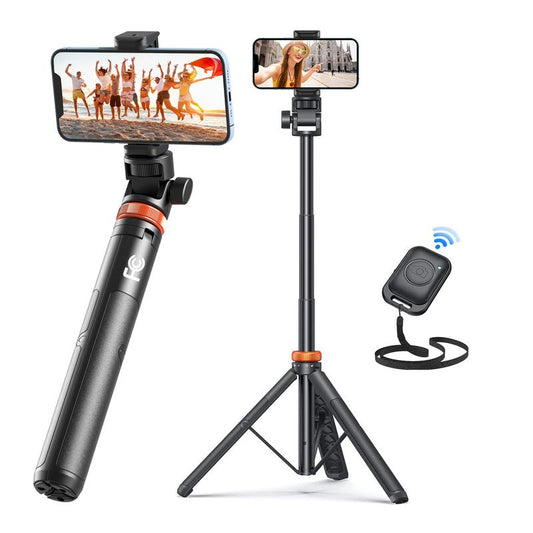 Iphone 16/15/14/13 Compatible Tripod, 62 Inches, Upgraded Version with Remote Control, Easy to Travel & Stable Camera Accessories Selfie Cellphone Smartphone