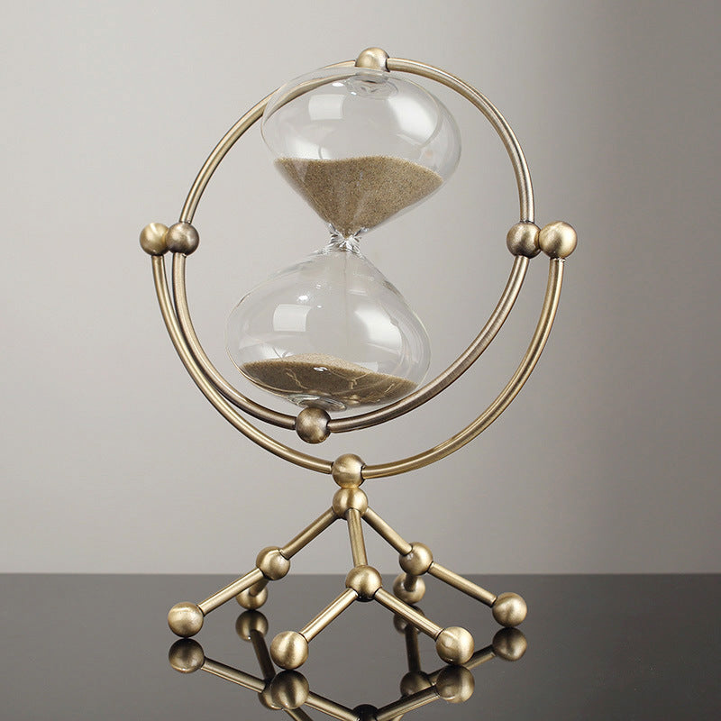 Cross-border new modern round hourglass 30-minute timer decoration boss office study decoration decoration