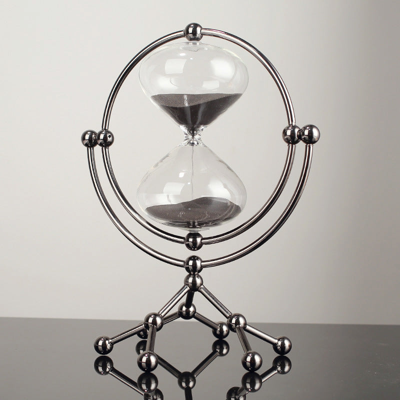 Cross-border new modern round hourglass 30-minute timer decoration boss office study decoration decoration