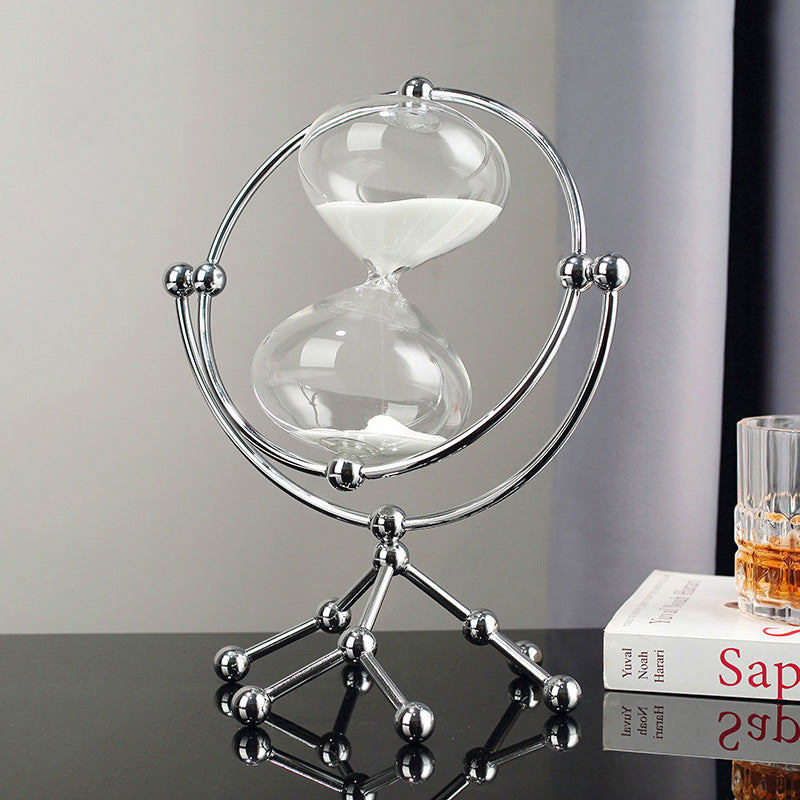 Cross-border new modern round hourglass 30-minute timer decoration boss office study decoration decoration