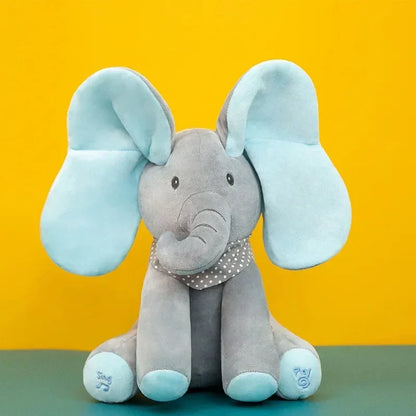 Animated Elephant Toys Plush Singing Elephant with Ears Moving Electric Plush Toy Adorable Elephant Stuffed Animal Toy for Baby'