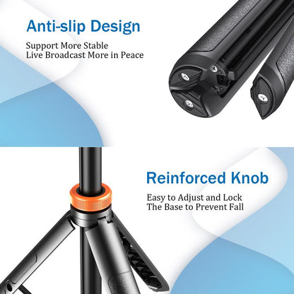 Iphone 16/15/14/13 Compatible Tripod, 62 Inches, Upgraded Version with Remote Control, Easy to Travel & Stable Camera Accessories Selfie Cellphone Smartphone